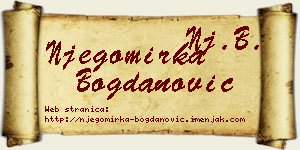 Njegomirka Bogdanović vizit kartica